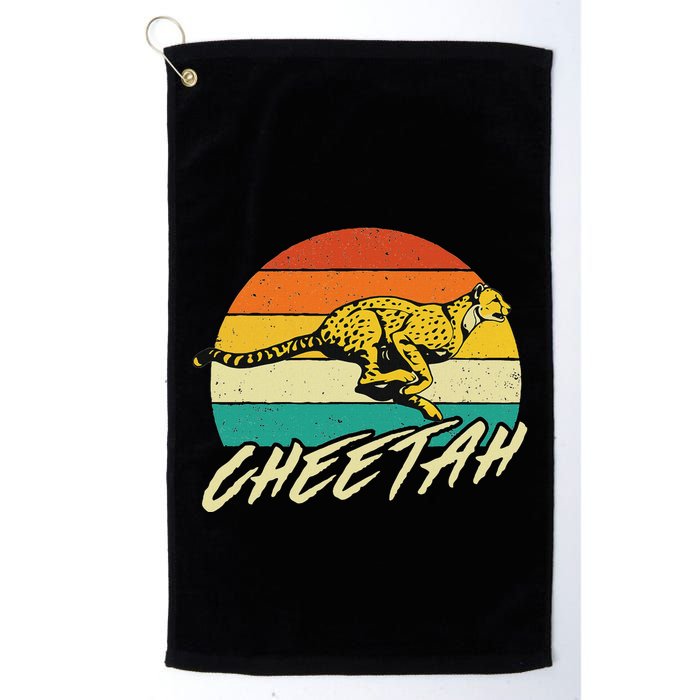 Cheetah Lover Retro Vintage Safari Zoo Animal Lover Golf Towel