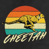 Cheetah Lover Retro Vintage Safari Zoo Animal Lover Golf Towel