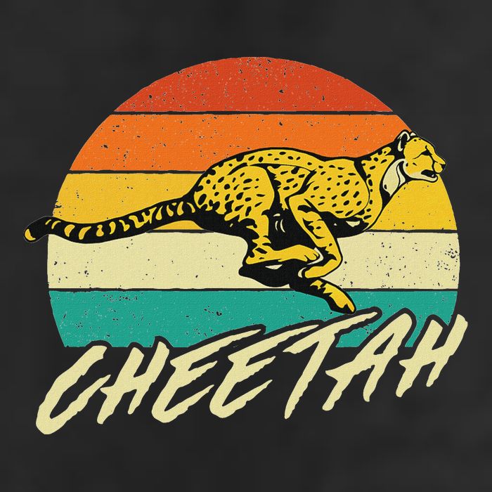 Cheetah Lover Retro Vintage Safari Zoo Animal Lover Golf Towel