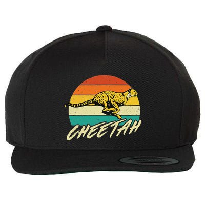 Cheetah Lover Retro Vintage Safari Zoo Animal Lover Wool Snapback Cap