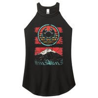 Crab Lover Retro Crabbing Vintage 80s Style Fishing Hunting Women's Perfect Tri Rocker Tank