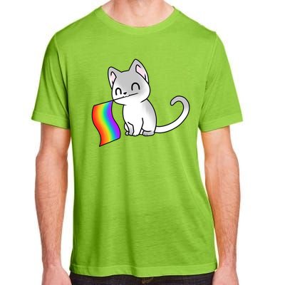 Cat Lgbt Rainbow Flag Pride Month Adult ChromaSoft Performance T-Shirt