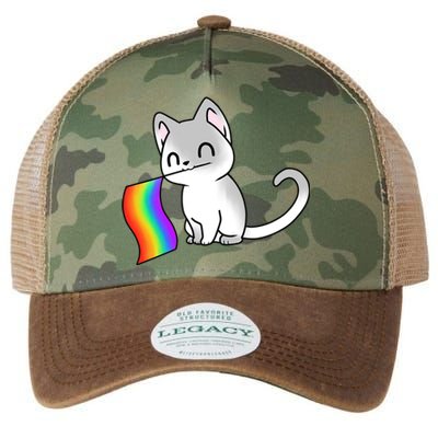 Cat Lgbt Rainbow Flag Pride Month Legacy Tie Dye Trucker Hat