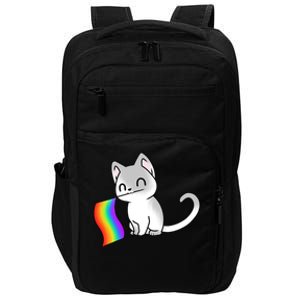 Cat Lgbt Rainbow Flag Pride Month Impact Tech Backpack