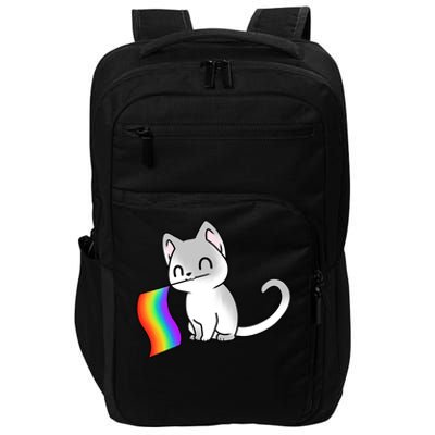 Cat Lgbt Rainbow Flag Pride Month Impact Tech Backpack