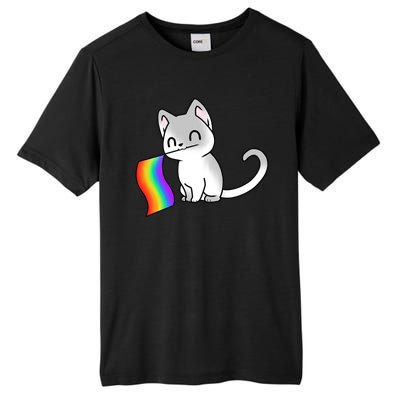 Cat Lgbt Rainbow Flag Pride Month Tall Fusion ChromaSoft Performance T-Shirt