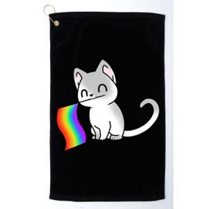 Cat Lgbt Rainbow Flag Pride Month Platinum Collection Golf Towel