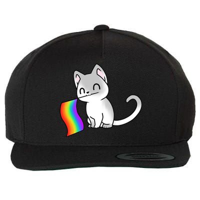 Cat Lgbt Rainbow Flag Pride Month Wool Snapback Cap