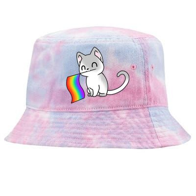 Cat Lgbt Rainbow Flag Pride Month Tie-Dyed Bucket Hat