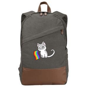 Cat Lgbt Rainbow Flag Pride Month Cotton Canvas Backpack