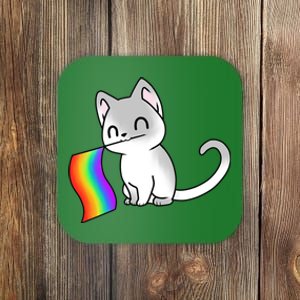 Cat Lgbt Rainbow Flag Pride Month Coaster