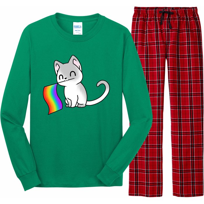 Cat Lgbt Rainbow Flag Pride Month Long Sleeve Pajama Set