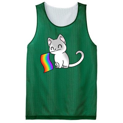 Cat Lgbt Rainbow Flag Pride Month Mesh Reversible Basketball Jersey Tank