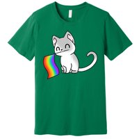 Cat Lgbt Rainbow Flag Pride Month Premium T-Shirt