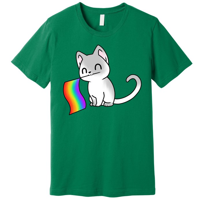 Cat Lgbt Rainbow Flag Pride Month Premium T-Shirt