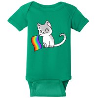 Cat Lgbt Rainbow Flag Pride Month Baby Bodysuit