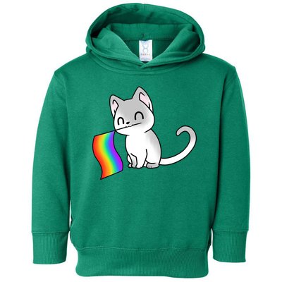 Cat Lgbt Rainbow Flag Pride Month Toddler Hoodie