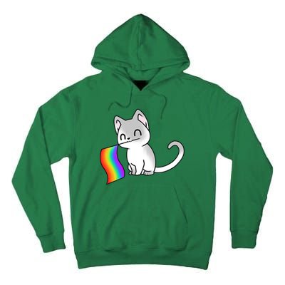 Cat Lgbt Rainbow Flag Pride Month Tall Hoodie