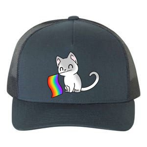 Cat Lgbt Rainbow Flag Pride Month Yupoong Adult 5-Panel Trucker Hat