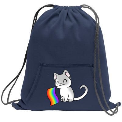 Cat Lgbt Rainbow Flag Pride Month Sweatshirt Cinch Pack Bag