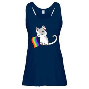 Cat Lgbt Rainbow Flag Pride Month Ladies Essential Flowy Tank