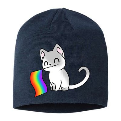 Cat Lgbt Rainbow Flag Pride Month Sustainable Beanie