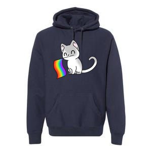 Cat Lgbt Rainbow Flag Pride Month Premium Hoodie