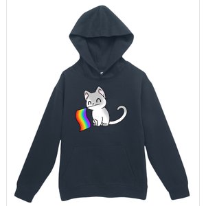 Cat Lgbt Rainbow Flag Pride Month Urban Pullover Hoodie