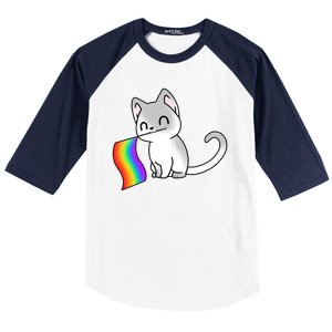 Cat Lgbt Rainbow Flag Pride Month Baseball Sleeve Shirt