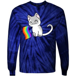 Cat Lgbt Rainbow Flag Pride Month Tie-Dye Long Sleeve Shirt