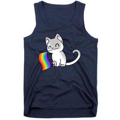 Cat Lgbt Rainbow Flag Pride Month Tank Top