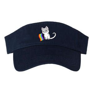 Cat Lgbt Rainbow Flag Pride Month Valucap Bio-Washed Visor