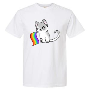 Cat Lgbt Rainbow Flag Pride Month Garment-Dyed Heavyweight T-Shirt