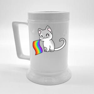 Cat Lgbt Rainbow Flag Pride Month Beer Stein