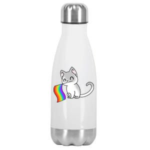 Cat Lgbt Rainbow Flag Pride Month Stainless Steel Insulated Water Bottle