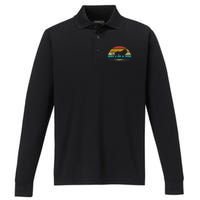 Cute Lion Retro Vintage Lover Lion Performance Long Sleeve Polo