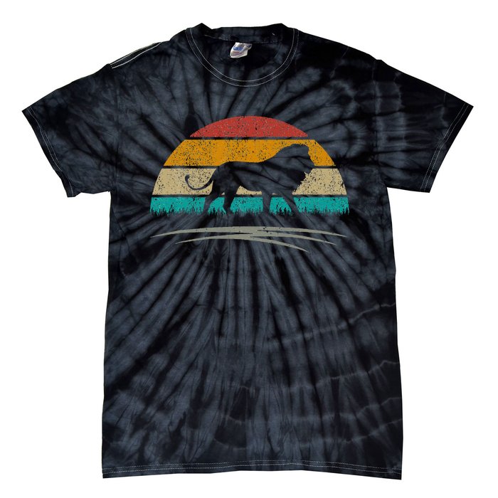 Cute Lion Retro Vintage Lover Lion Tie-Dye T-Shirt