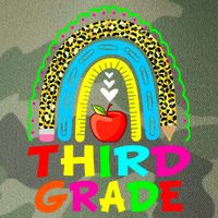 Cute Leopard Rainbow Funny Third Grade Teacher Legacy Tie Dye Trucker Hat