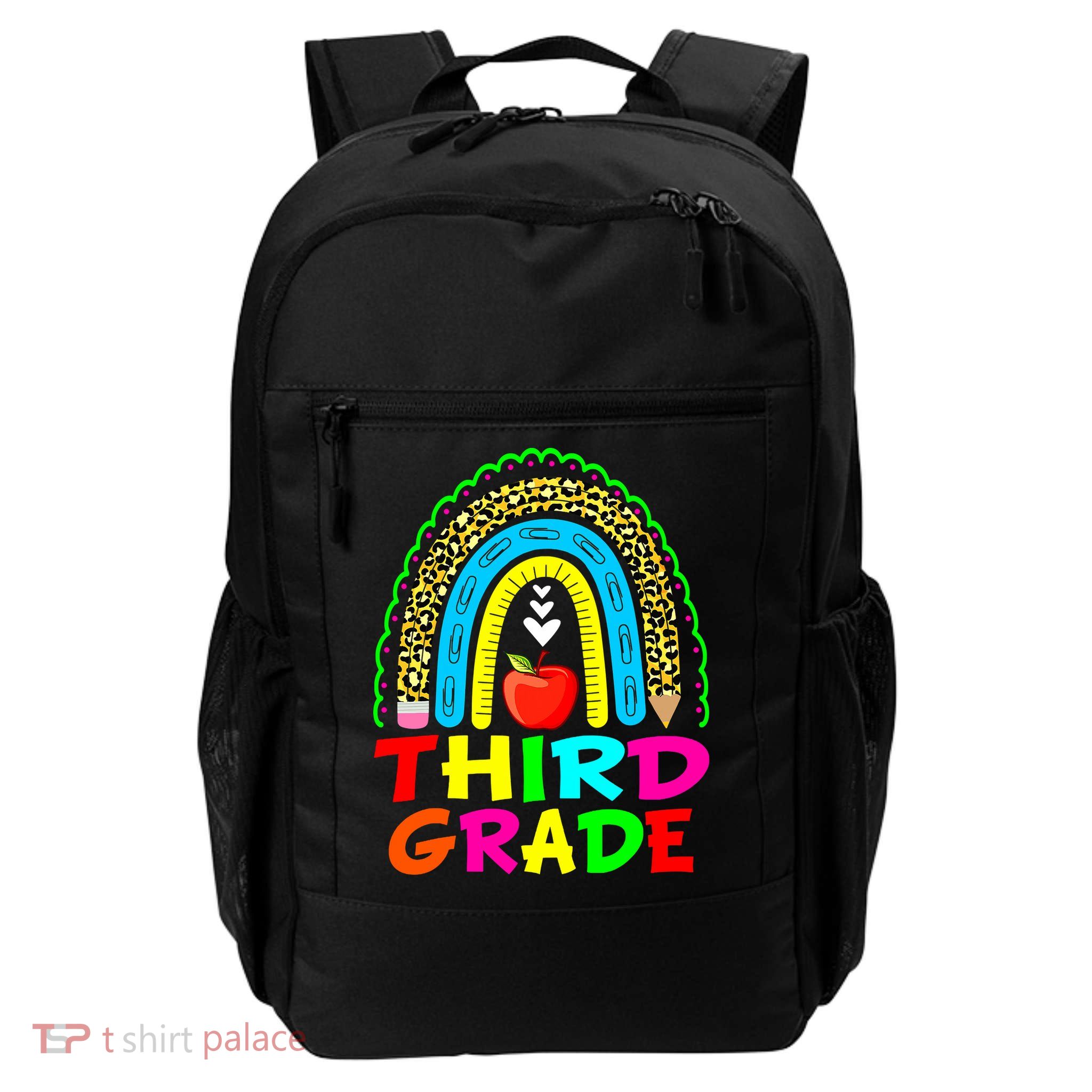 Cute Leopard Rainbow Funny Third Grade Teacher Daily Commute Backpack