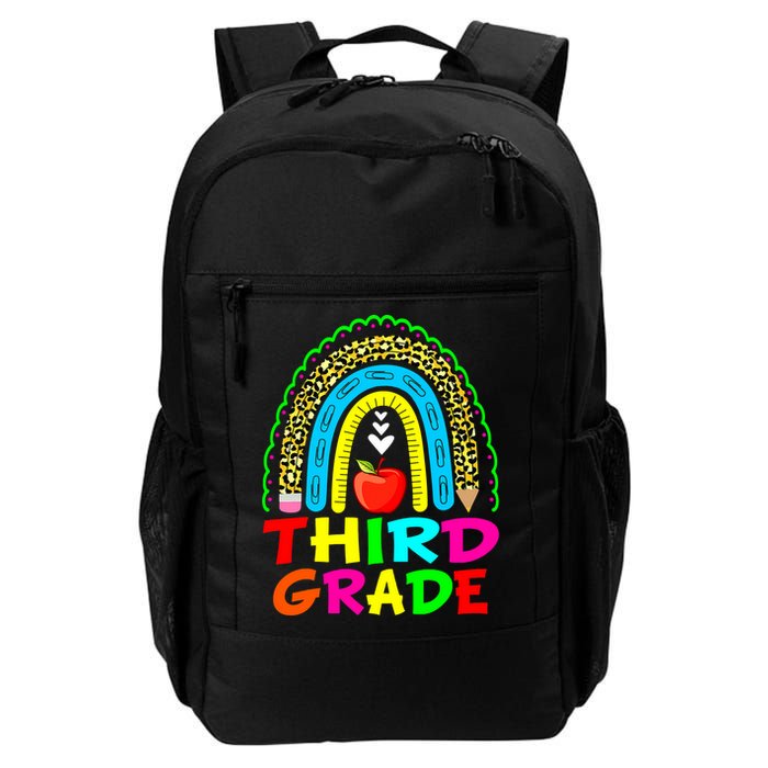 Cute Leopard Rainbow Funny Third Grade Teacher Backpack