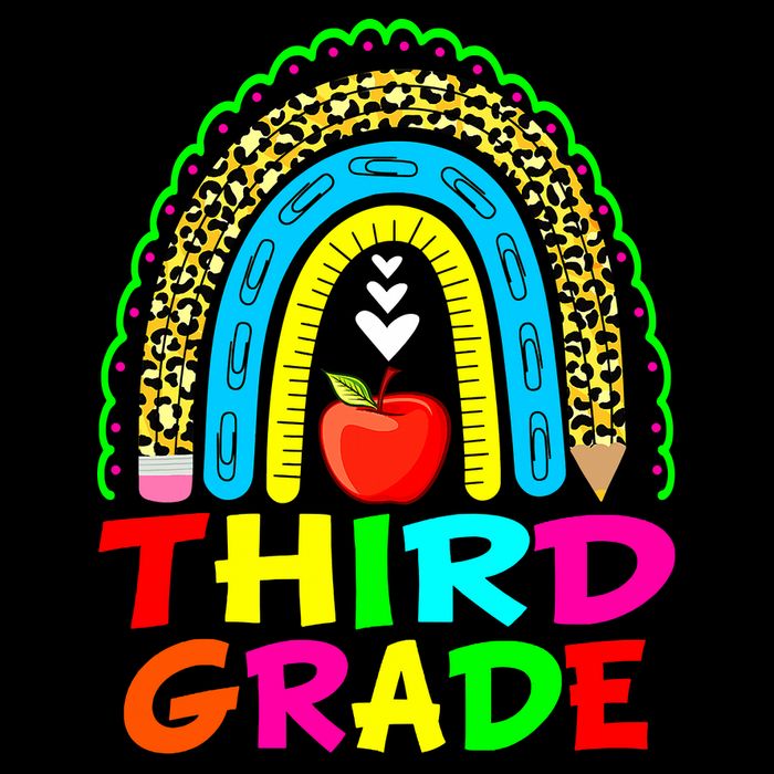 Cute Leopard Rainbow Funny Third Grade Teacher Backpack