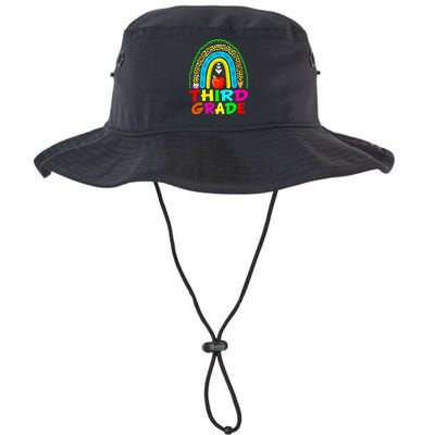 Cute Leopard Rainbow Funny Third Grade Teacher Bucket Hat