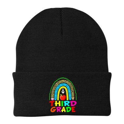 Cute Leopard Rainbow Funny Third Grade Teacher Beanie