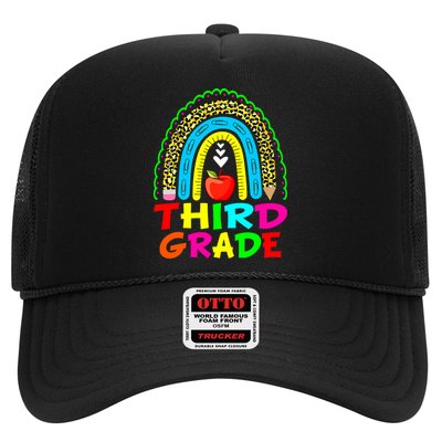 Cute Leopard Rainbow Funny Third Grade Teacher Trucker Hat