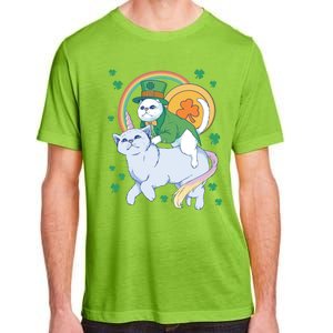 Cat Leprechaun Shamrock Saint Patrick's Day Funny Gift Adult ChromaSoft Performance T-Shirt