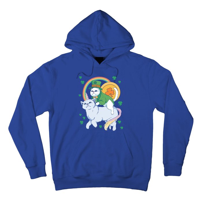 Cat Leprechaun Shamrock Saint Patrick's Day Funny Gift Hoodie