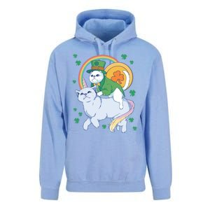 Cat Leprechaun Shamrock Saint Patrick's Day Funny Gift Unisex Surf Hoodie