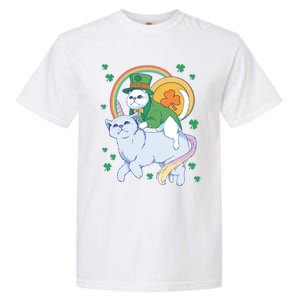 Cat Leprechaun Shamrock Saint Patrick's Day Funny Gift Garment-Dyed Heavyweight T-Shirt