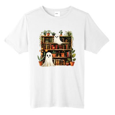 Cute Librarian Spooky Ghost Bookshelves Plant Book Lover Tall Fusion ChromaSoft Performance T-Shirt