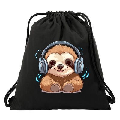 Cute Little Sloth Lover Lazy Sloth Lovers For Drawstring Bag